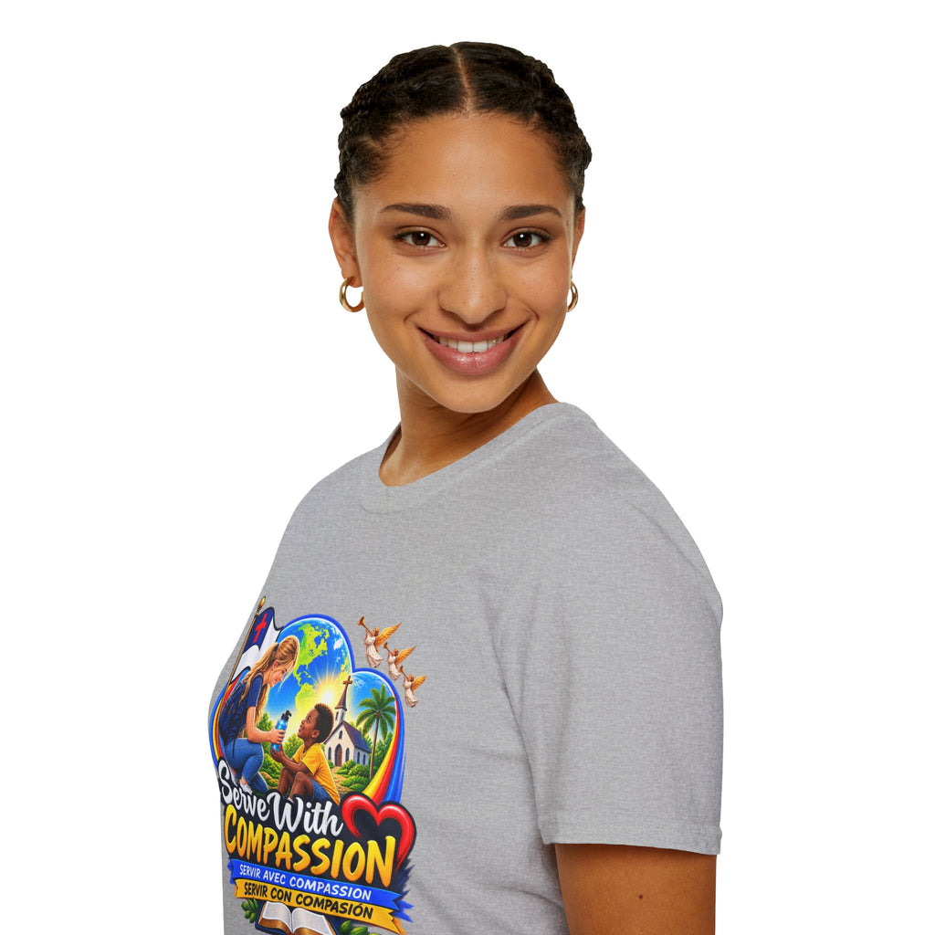Serve With Compassion T-Shirt — Christian Volunteer Faith Tee