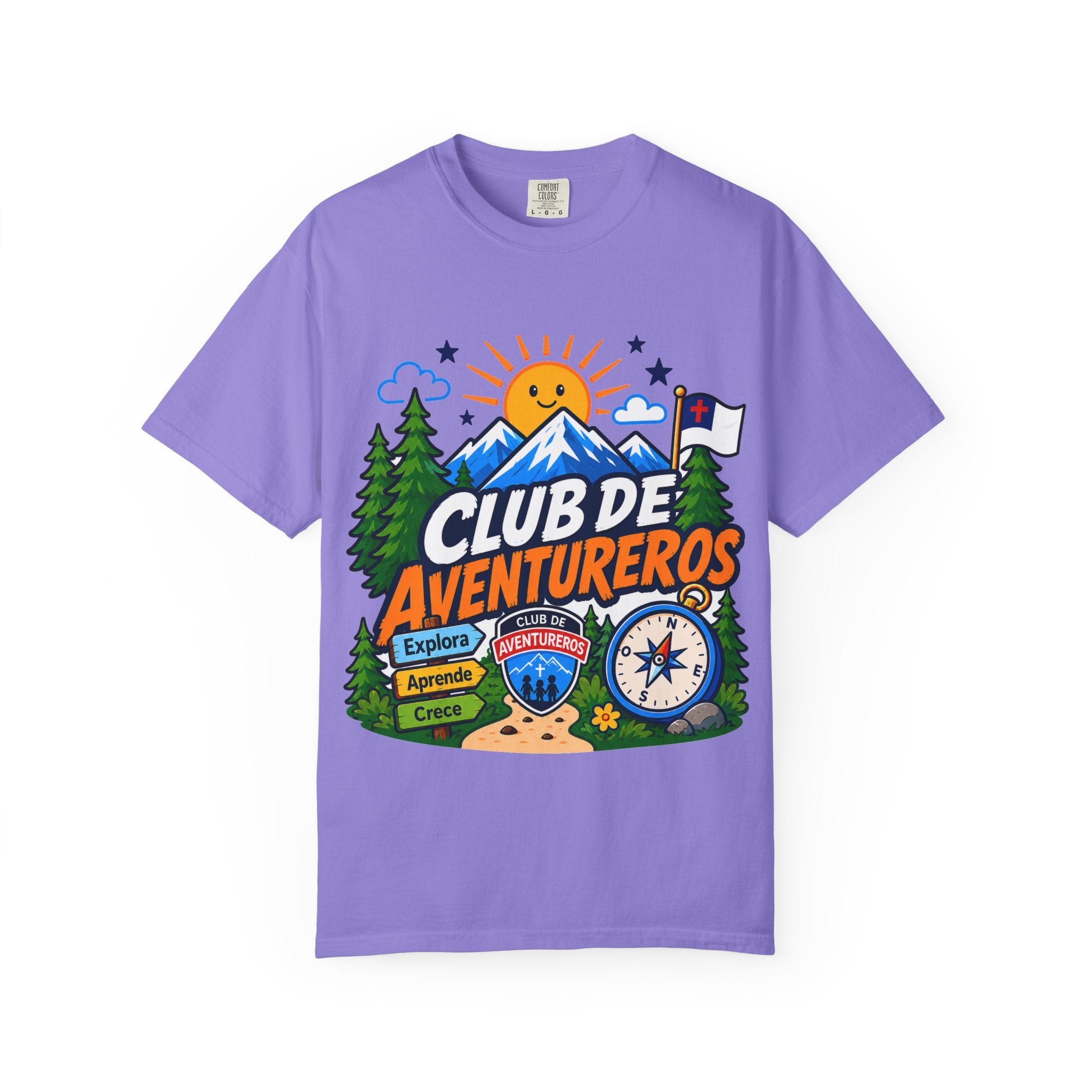 Club de Aventureros Camiseta (Adultos) | Camping, Brújula y Sol