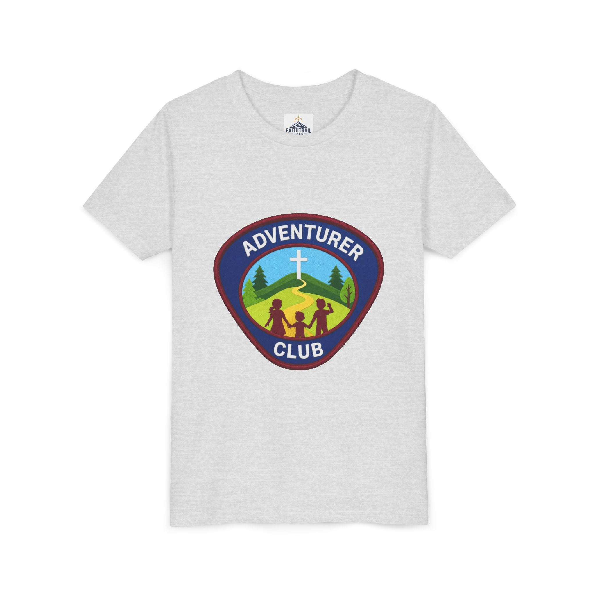 Adventurer Club Youth Tee – Christian Kids Outdoor Badge Shirt