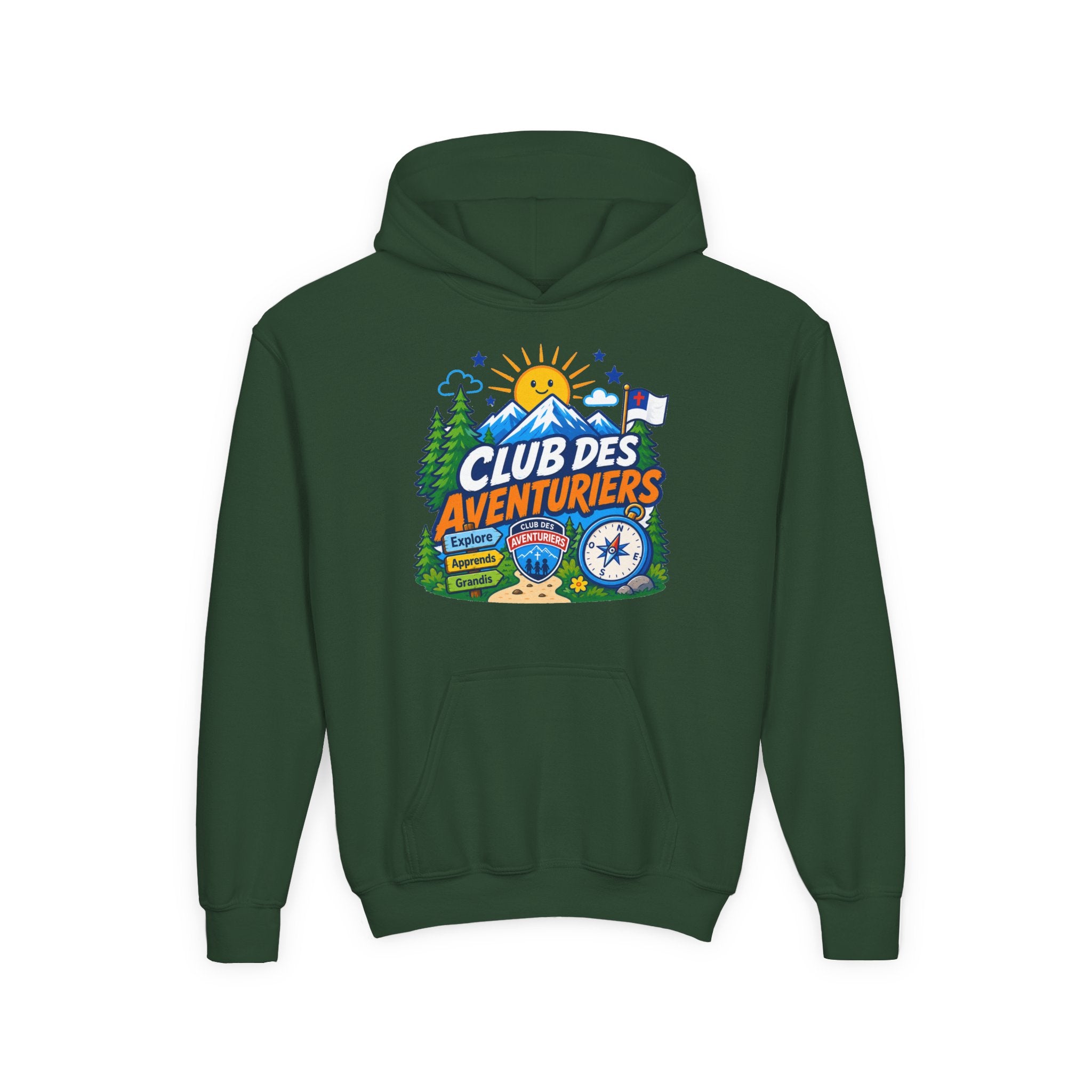 Club des Aventuriers Sweatshirt à Capuche (Enfants) | Design de Camping