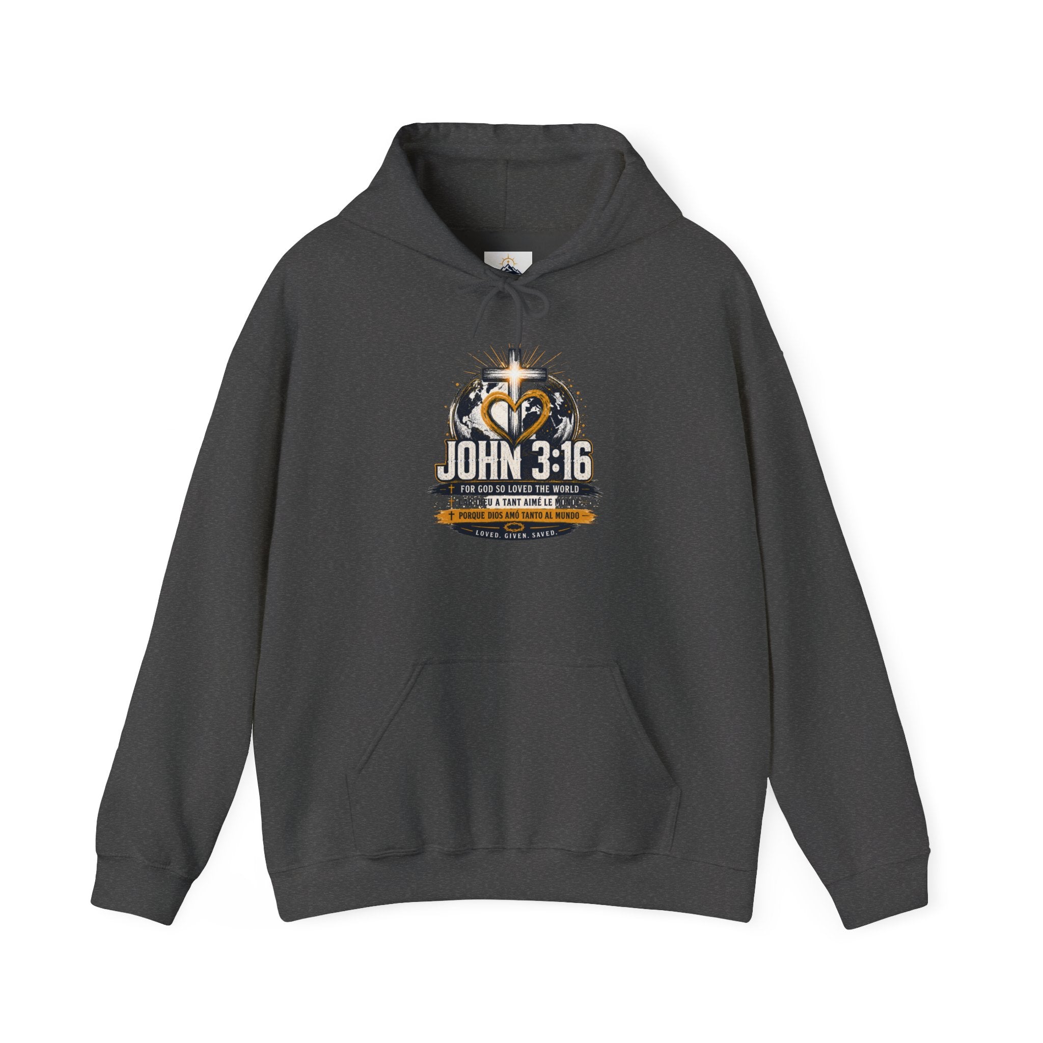 John 3:16 Christian Hoodie — Faith Cross Gospel Sweatshirt