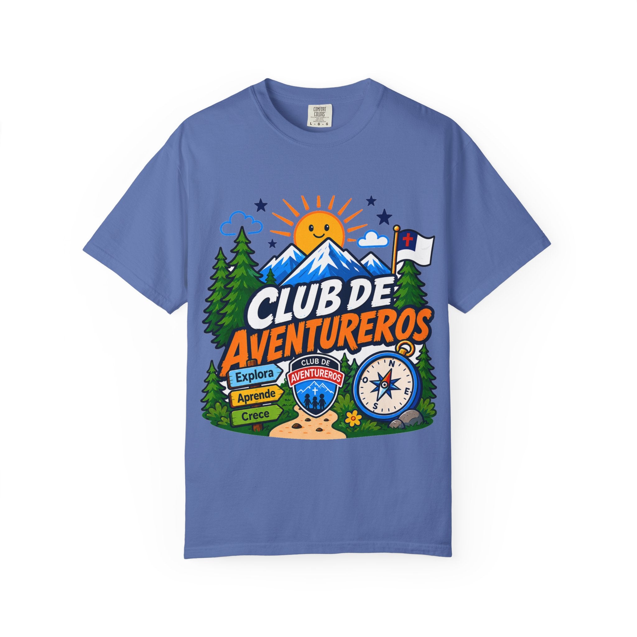 Club de Aventureros Camiseta (Adultos) | Camping, Brújula y Sol