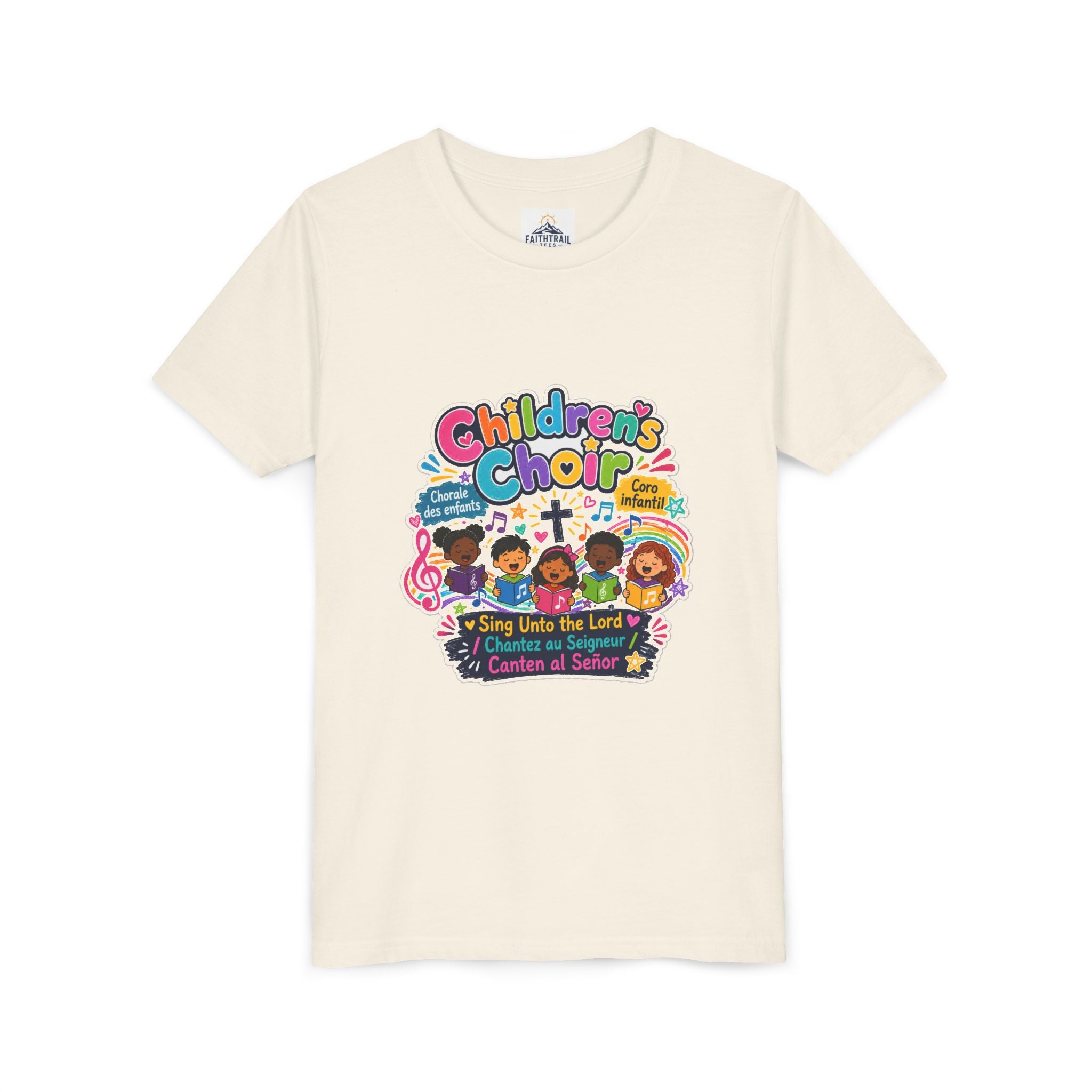 Children's Choir Youth Tee — Colorful 'Children's Choir' Gospel Music Shirt for Kids