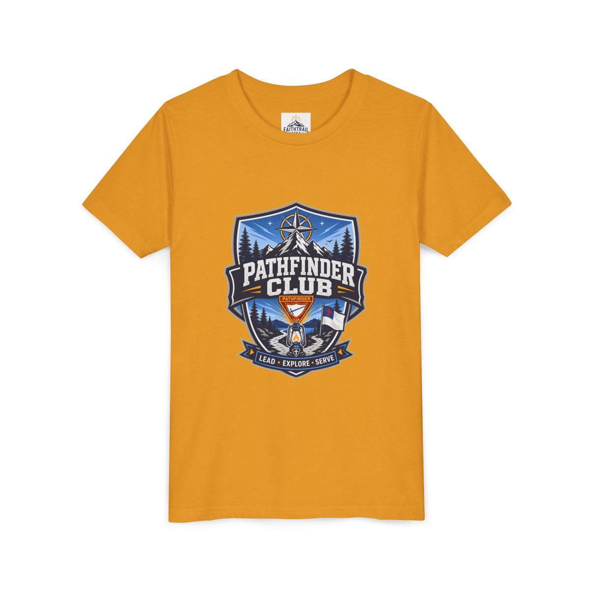 Conquistadores Camiseta para jóvenes | Camping Compass, Fogata, Pinos